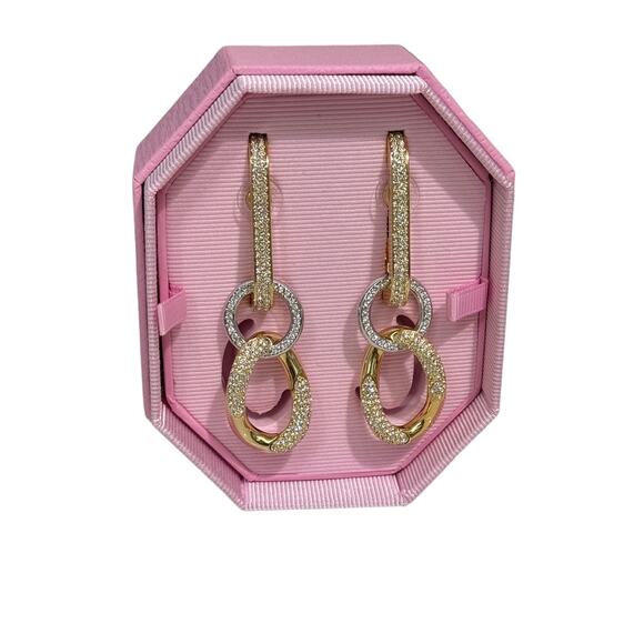 Swarovski Dextera drop earrings White, Gold-tone plated New - Picture 3 of 5